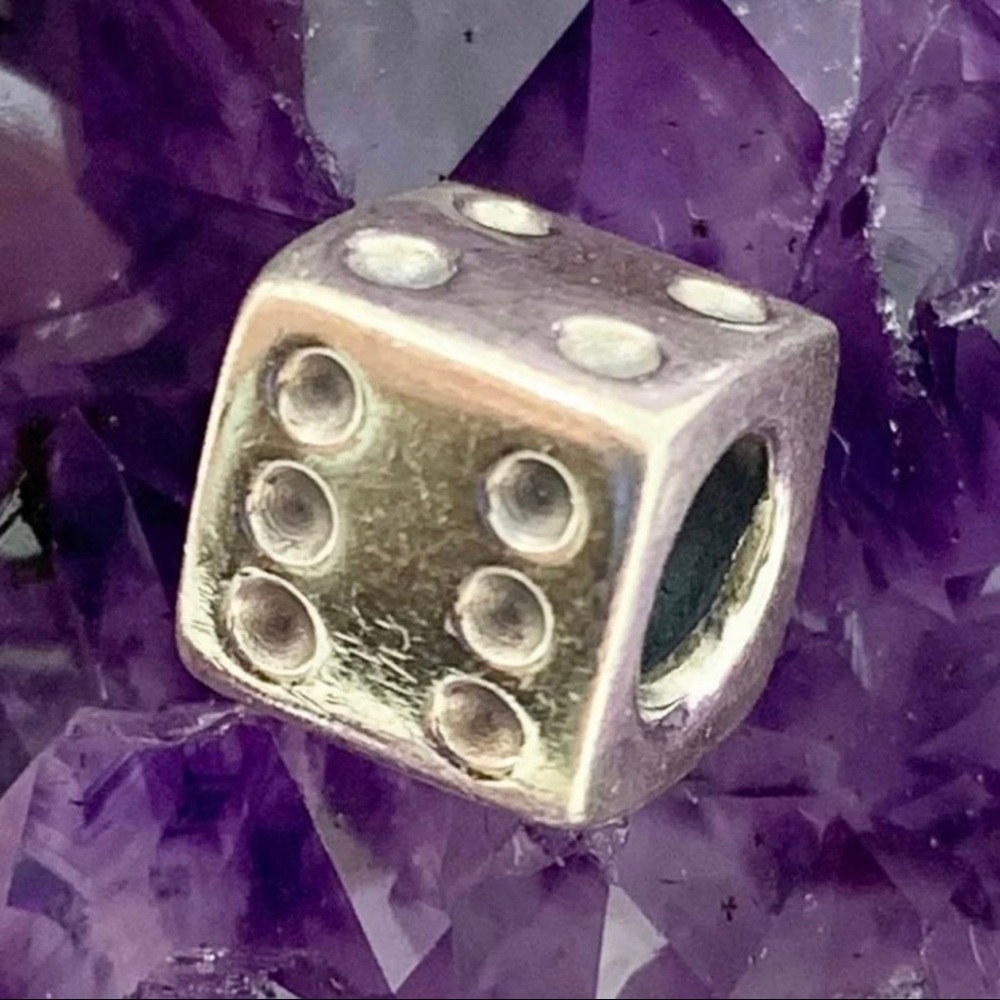 Authentic Pandora Sterling Silver Die Dice Charm